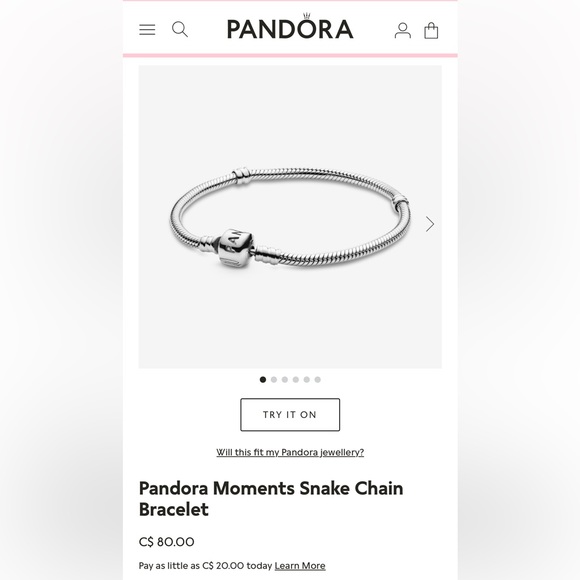 Pandora Jewelry - ✨PANDORA✨ Moments Snake Chain Bracelet - Silver